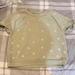 Madewell Short Sleeve Daisy Print Sweater